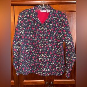 Cabin Creek Red and Yellow Floral Blouse